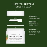 Farmacy Makeup Remover Cleansing Balm - Green Clean Waterproof Makeup Remover + Oil Based Cleanser - Gentle Exfoliating Double Cleanser - Melts From Balm to Milky Lather (100ml) - Image 9