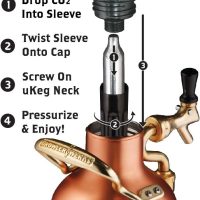 GrowlerWerks uKeg Carbonated Growler-Great Gift for Beer Lovers, 64 oz, Copper - Image 5