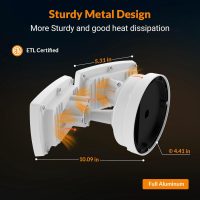 LEPOWER 3000LM Flood Light Outdoor, Switch Controlled LED Security Light, 28W Exterior Lights with 2 Adjustable Heads, IP65 Waterproof, 5500K Wall Mount Exterior LED Flood Light for Garage, Yard White - Image 7