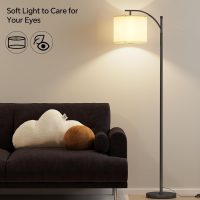 SUNMORY Arc Floor Lamp,Modern Floor Lamp with 9W 3 Color Temperatures Bulb,Metal Standing Lamps with Adjustable Hanging Lampshade,Tall Floor Lamps for Living Room,Bedroom,Office (Black) - Image 5