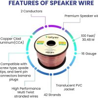 Home Theater Sound System Kit - 2000 Watts Bluetooth Amplifier w/ 6 Qty of 8" Framed Ceiling Speakers 300 W Each, 300 ft Speaker Wire & Remote for Home, Bar, Office, Restaurant by Technical Pro - Image 5