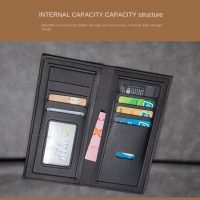 Long Wallet Soft Durable PU Card Bag Multiple Slots Card Holder Men(Black) - Image 4