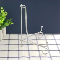 8 Inch Plate Stands for Display - 2 Pack Silver Tabletop Easel Holders for Decorative Plates, Picture Frames and Cookbooks - Image 3