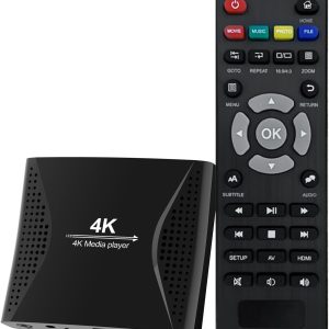ACEMAX 4K Ultra-HD Digital Media Player for USB Drives and MicroSD Cards with 4K HDMI and Analogy AV, Digital Signage,Automatic Playback,Resume and Looping Capability,H.265 Videos Music Photos...