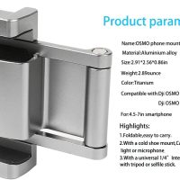 PellKing Osmo Pocket/Osmo Pocket 2 Phone Holder Set Expansion Accessories + Universal Mini Extension Pole Tripod Compatible with DJI OSMO Pocket 2/ DJI OSMO Pocket and Smartphone - Image 7