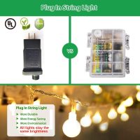 Globe String Lights 49 Feet 100 led,8 Modes Fairy Lights Plug in,Indoor Lights for Bedroom,Classroom,Outdoor Lights for Patio,Garden,Party,Wedding-Warm White - Image 4