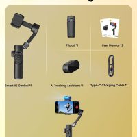 XE AI Version,Gimbal Stabilizer for Smartphone,NO APP AI Tracking, Gesture Control,360°Inception Gimbal with TikTok YouTube,3-Axis Foldable Handheld Tripod for iPhone& Android,Black - Image 7