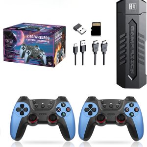 2025 New game stick 4k 60000+games,4k Game Stick Pro,Retro Gaming Console Build In 40,000+ 60000+Games,Plug & Play TV Video Retro Gaming Stick,2.4g Wireless Retro Game Console (128G 40000+Games)