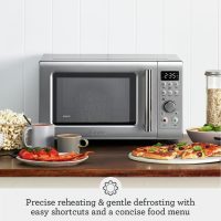 Breville BMO650SIL Compact Wave Soft Close Countertop Microwave Oven, Silver - Image 2