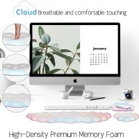 Cloud Wrist Rest Keyboard Palm Rest with Non-Slip Base for Computer Gaming Wrist Rest, YAMJUG Cloud Arm Rest Keyboard Wrist Pad Rainbow - Image 6