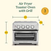 Cuisinart Air Fryer Toaster Oven with Grill, 1800W 8-1 Air Fryer Oven with Bake, Convection Bake, Grill, Broil and Warm Options, Large Capacity, 60-Minute Timer, TOA-70, Stainless Steel - Image 7