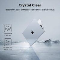 EooCoo Case Compatible with MacBook Air 15 inch M4 2025 2024 2023 Release A3241 M3 A3114 M2 A2941 Liquid Retina Display, Plastic Hard Shell Case + Keyboard Cover + Screen Protector, Crystal Clear - Image 2
