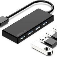 USB 3.0 Hub, 4 Port USB Hub Splitter,Portable USB Adapter Mini Multiport Expander for Desktop, Laptop, Xbox, Flash Drive, HDD, Console, Printer, PC, Keyboards, HP, Dell - Image 3