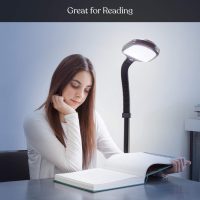 Brightech Litespan - Bright LED Floor Reading Lamp for Over Chair Crafts and Reading, Estheticians' Light for Lash Extensions, Adjustable Standing Lamp for Living Room, Bedroom, Office - Jet Black - Image 3