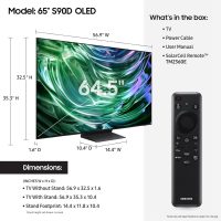 Samsung 65-Inch Class OLED 4K S90D Series HDR+ Smart TV w/Dolby Atmos, Object Tracking Sound Lite, Motion Xcelerator, Real Depth Enhancer, 4K AI Upscaling, Alexa Built-in (QN65S90D, 2024 Model) - Image 2