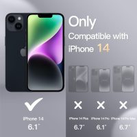 JETech Silicone Case for iPhone 14 6.1-Inch, Silky-Soft Touch Full-Body Protective Phone Case, Shockproof Cover with Microfiber Lining (Black) - Image 2