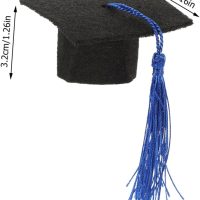4Pcs Mini Graduation Hat Bottle Toppers Decorative Doctoral Caps with Tassels for Wine Beverage Bottles for Graduation Celebrations - Image 2