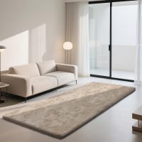 Soft Runner Rugs for Bedroom, Beige 2x6 Area Rugs Fluffy Rug Shaggy Area Rug Carpet, Bedside Rug for Living Room Bedroom Kids Room Home Decor - Image 3