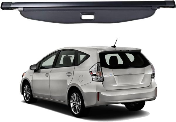 Kaungka Retractable Cargo Cover Compatible with 2012-2016 Toyota Prius V Retractable Trunk Shielding Shade Black(NOT FIT FOR PRIUS AND PRIUS C)