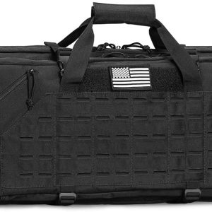 CVLIFE 36" 42" 46" Soft Rifle Case Tactical Double Long Gun Bag,with Lockable Zipper and Backpack Strap,Rifle Backpack Rifle Bag Gun Case for Outdoor Hunting Shooting Range