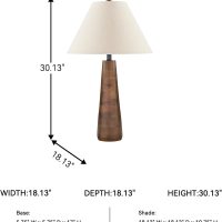Signature Design by Ashley Danset Contemporary Wood Table Lamp with 3-Way Switch, Light Brown - Image 5