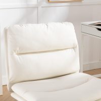 Roundhill Bizerte Adjustable Swivel Criss Cross Chair, Wide Seat Office Chair Vanity Chair, White - Image 9
