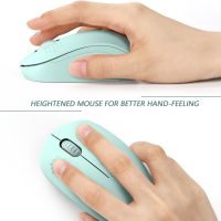 seenda Wireless Mouse, 2.4G Noiseless Mouse with USB Receiver - Portable Computer Mice for PC, Tablet, Laptop with Windows System - Mint Green - Image 5