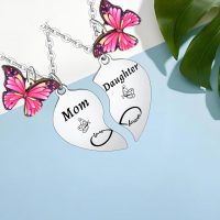 2PCs Mother Daughter Necklace Set Heart Matching Necklace for Mom Daughter Gifts for Mom - Image 3