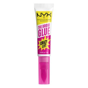 NYX PROFESSIONAL MAKEUP The Brow Glue Crazy Lift, Brow Lamination Gel with 16HR Strong Hold & Built-In Styling Comb - Clear Eyebrow Gel