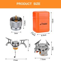 WADEO Camping Gas Stove, 3700W Portable Backpacking Stove with Piezo Ignition, Portable Burner, Camping Stove Adapter and Carrying Case for Outdoor Cooking - Image 2