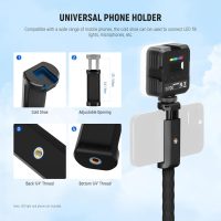 Neewer Action Camera Mount Kit with Super Clamp, Soft Tube, Adapter, Phone Holder for Flat/Round Surfaces, Compatible with GoPro, Insta360, DJI Action Camera, Smartphone - Image 5