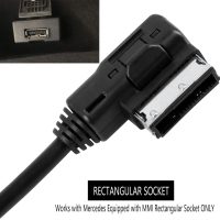 Bluetooth Car kit for Mercedes-Benz,Media Interface AUX Wireless Adator,Compatible with iPhone Android Smartphones,Works with Mercedes Equipped with MMI Rectangular Socket ONLY - Image 3