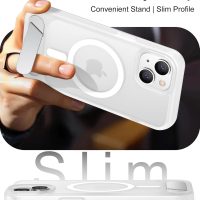 Temdan Magnetic Compatible with iPhone 14 Case/iPhone 13 Case,[Built-in Invisible Kickstand][Compatible with MagSafe][Military Grade Shockproof] Slim Translucent Matte Phone Case for iPhone 14/13 6.1" - Image 7