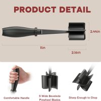 Meat Chopper, Hamburger Grinder, Premium Heat Resistant Smasher for Ground Beef, Burger Grinder Nylon Potato Mix Tool, Meat & Poultry Tenderizers-Black - Image 2