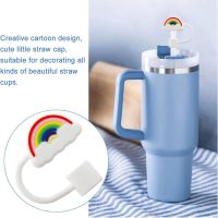 6PCS Cute Straw Cover Cap for Stanley Cup, 10 mm 0.4 in Reusable Cloud Flower Shape Straw Topper - Image 6