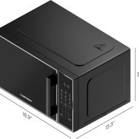 Chefman Countertop Microwave Oven 0.9 Cu. Ft., 900 Watts with 10 Power Levels, 6 Cooking Presets with One-Touch Express Cook, Eco Mode, Child Safety Lock, & Mute Button - Black - Image 7