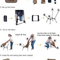 iClimb Ultralight Compact Camping Folding Beach Chair with Anti-Sinking Large Feet - Image 7