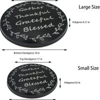 Burner Covers for Electric Stove (Black Thankful Gather Grateful Blessed, Round D8/10‘’) - Image 2