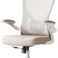 Ergonomic Office Chair with Adjustable Lumbar Support & Flip-Up Armrests - High Back Computer Desk Chair with Thickened Seat Cushion, Rolling Wheels for Home/Office Study Work - Image 2