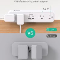 PD30W Desk Clamp Power Strip, Desktop Mount Surge Protector, Fast Charging Station, 5Ft Extension Cord Desk Edge Mount Shelf with 4 Outlets 4 USB Ports (2 USB C), Home Office Accessories Essentials - Image 4