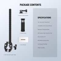 Neewer Action Camera Mount Kit with Super Clamp, Soft Tube, Adapter, Phone Holder for Flat/Round Surfaces, Compatible with GoPro, Insta360, DJI Action Camera, Smartphone - Image 7