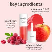 NOONI Korean Lip Oil - Appleberry | Long-Lasting, Moisturizing, Plumping, Revitalizing for Dry Lips, Waterproof, No Peel Off, Hydrating, Nourishing Crystal Clear, 0.12 FL Oz - Image 7