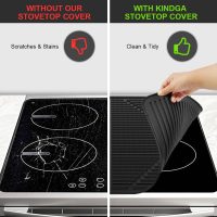 KindGa Stove Cover - Stove Top Covers for Electric Stove - More Thick - 28 x 20 Inch Stove Guard Stove Top Protector, Silicone Stovetop Cover Cooktop Mat for Kitchen Glass Stove Top, Counter rv Stove - Image 4