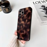 NITITOP Compatible with iPhone 14 Pro Max Case Cute Stylish Leopard Print Amber Aesthetic Tortoise Design for Women Girls Men Soft TPU Shockproof Protective Cover - Brown - Image 7