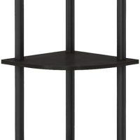 Furinno Turn-N-Tube 5 Tier Corner Display Rack Multipurpose Shelving Unit, 1-Pack, Espresso/Black - Image 6
