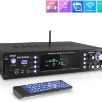 Pyle Wireless Bluetooth Home Stereo Amplifier - Hybrid Multi-Channel 3000 Watt Power Amplifier Home Audio Receiver System w/ AM/FM Radio, MP3/USB,AUX,RCA Karaoke Mic in - Rack Mount, Remote - P3301BAT - Image 2