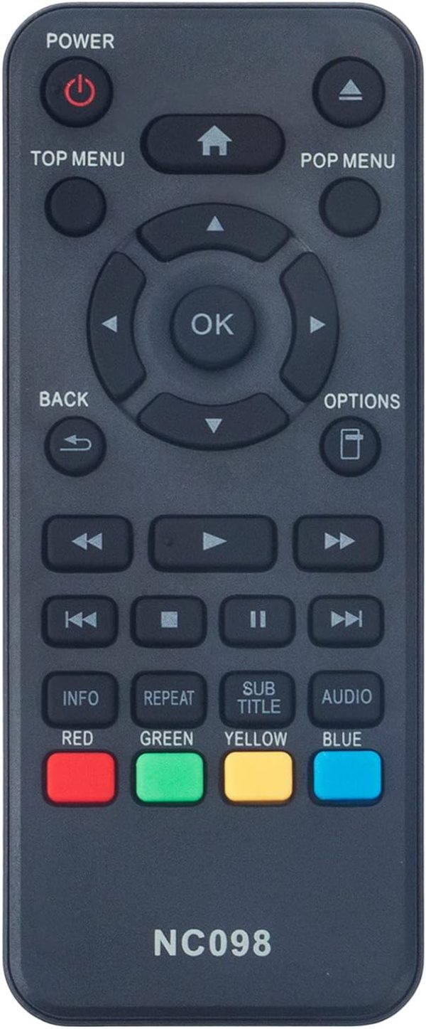 NC098 NC098UL Replacement Remote Control Applicable for Philips Blu-ray DVD Player BDP1502/F7 BDP1502F7 BDP1502 F7