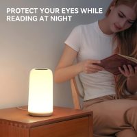 Touch Bedside Table Lamp, [Sleek Design & RGB Mode] 3 Way Dimmable Small Lamp for Bedroom, LED Lamp with Warm White Lights, Multi-Color Smart Nightstand Lamp for for Living Room Home Gifts - Image 9