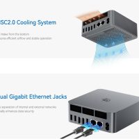 Beelink EQI12 Mini PC - Intel 12th Gen Core i5 1235U (10C/12T) up to 4.4GHz,Mini Computer 32GB DDR4 RAM 500GB SSD,4K Dual Display,Dual LAN,USB3.0,WiFi6,BT5.2 - Mini Desktop Computer Support Win 11 Pro - Image 4