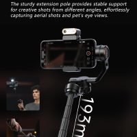 Hohem iSteady M7 Gimbal Stabilizer for Smartphone, Magnetic AI Tracker Fill Light, Detachable Touchscreen Remote Controller, Built-in Extension Rod, 500g Payload Gimbal Stabilizer for iPhone Android - Image 4
